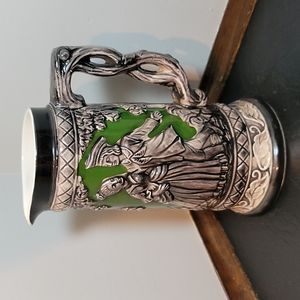 Inarco Beer Stein Mug E2721 feat couple house Japan vintage drinkware ceramic